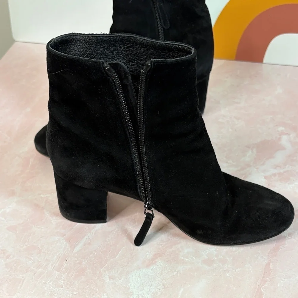 J. Crew Black Suede Ankle Boots